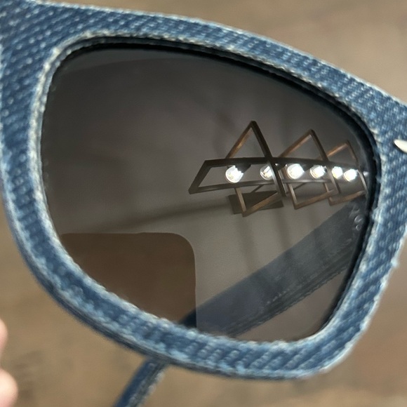 SUPER RARE Ray-Ban Wayfarer Denim Blue Sunglasses - Picture 8 of 9